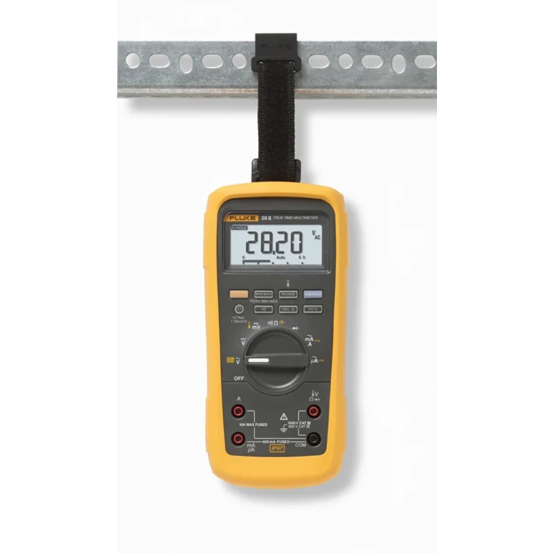 Fluke Handheld Digital Multimeter True RMS, 10 A, 1 kV Safety CAT III/IV, Battery Operated Fluke 28-II