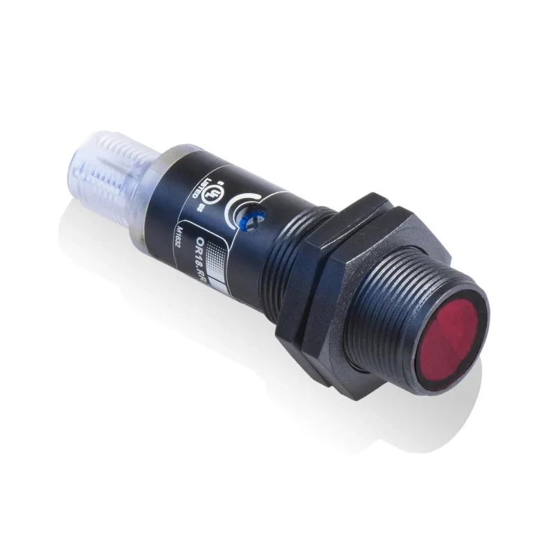 Baumer Through Beam Photoelectric Sensor Barrel Style 20 mm Detection Range PNP Output IP67 OR18.EI-PW1P.71O