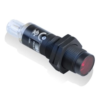 Baumer Diffuse Photoelectric Sensor Barrel Sensor 5 mm to 120 mm Detection Range PNP Output IP67 OR18.GR-PW1P.71O