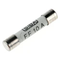 Metrix Multimeter Fuse 10A 600V Metal Flat End 6.3 mm Diameter 32 mm Length AT0095