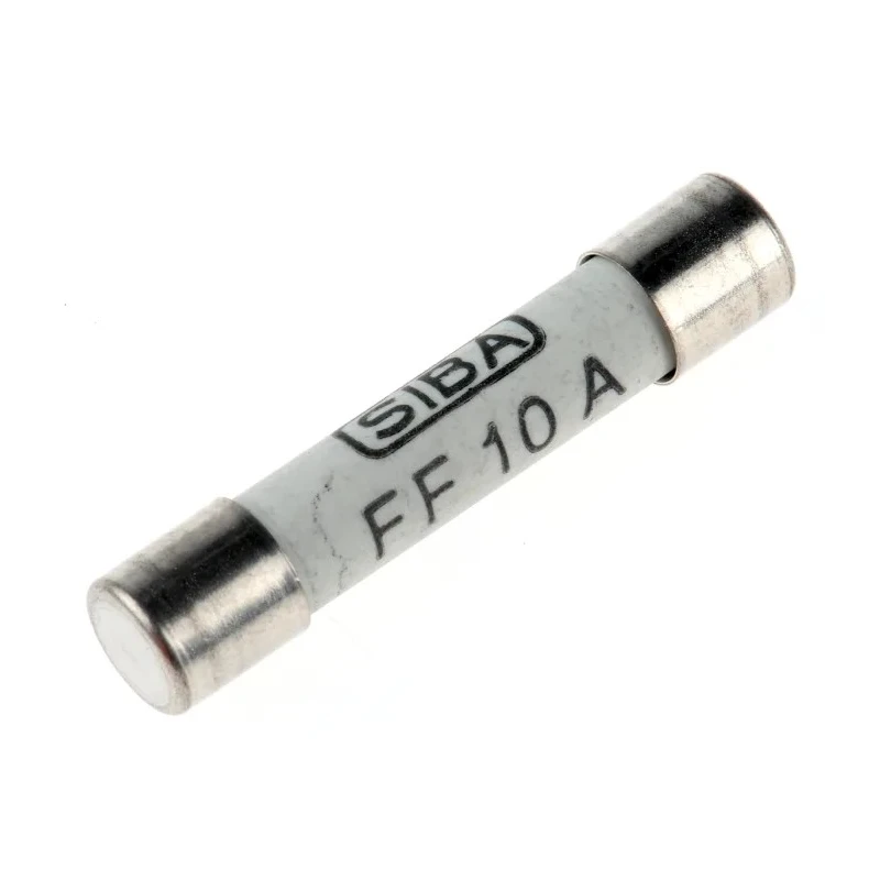 Metrix Multimeter Fuse 10A 600V Metal Flat End 6.3 mm Diameter 32 mm Length AT0095