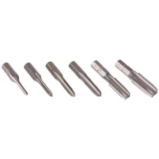 RS PRO 6 Piece Hexagon Drive Metric Standard Hand Tap Set, Thread Size M3 to M10, HSS Material 669-9394