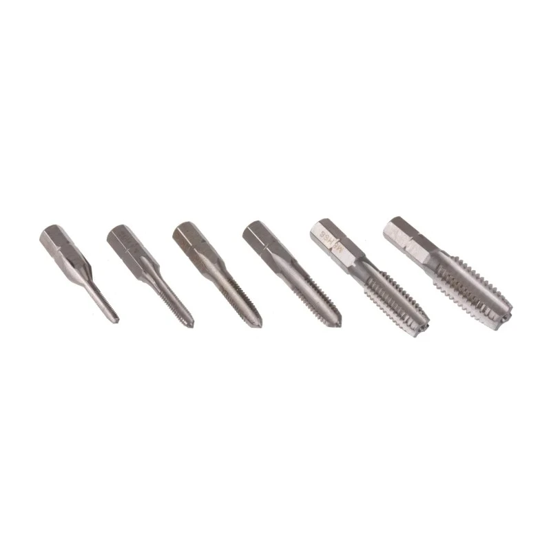 RS PRO 6 Piece Hexagon Drive Metric Standard Hand Tap Set, Thread Size M3 to M10, HSS Material 669-9394