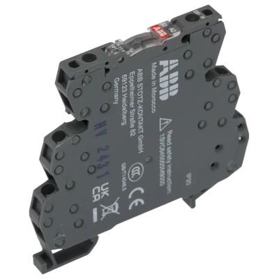 ABB Electromechanical Interface Relay R600 Series DIN Rail Mount 230V AC/DC Coil SPDT 6A 1SNA645008R1200 RB121G-230VUC