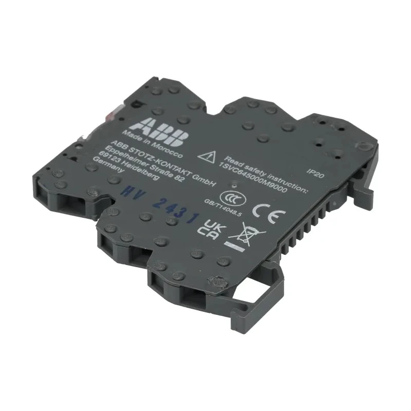 ABB Electromechanical Interface Relay R600 Series DIN Rail Mount 230V AC/DC Coil SPDT 6A 1SNA645008R1200 RB121G-230VUC