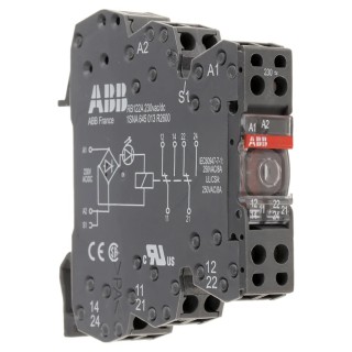 ABB R600 Series Electromechanical Interface Relay, DIN Rail Mount, 230V AC/DC Coil, DPDT 1SNA645013R2600 RB122G-230VUC