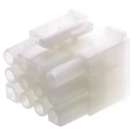 Molex Standard .093" Female Connector Housing, 12 Way, 3 Row Straight, 6.7 mm Pitch 39-03-6124