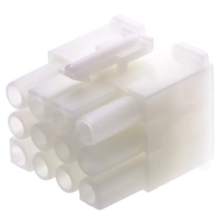 Molex Standard .093" Female Connector Housing, 12 Way, 3 Row Straight, 6.7 mm Pitch 39-03-6124