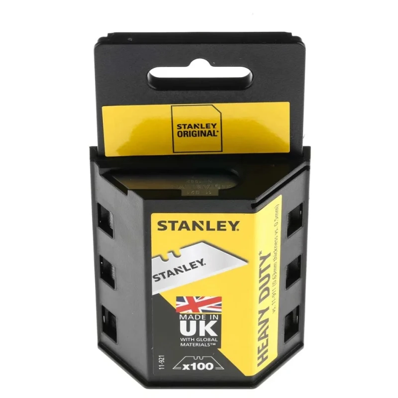 Stanley FatMax Flat Safety Knife Blade 19 mm, Heavy Duty, 100 Pieces 8-11-921