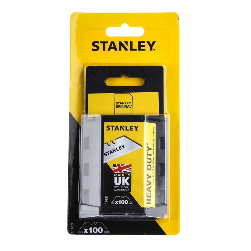 Stanley FatMax Flat Safety Knife Blade 19 mm, Heavy Duty, 100 Pieces 8-11-921