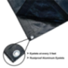 Mipatex Tarpaulin Sheet 130 GSM, 12ft x 10ft Waterproof Heavy Duty, Poly Tarpaulin (Black)