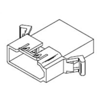 Molex Standard .093-Inch Male Connector Housing, 6.7 mm Pitch, 2 Way, 1 Row Straight 39-03-6020