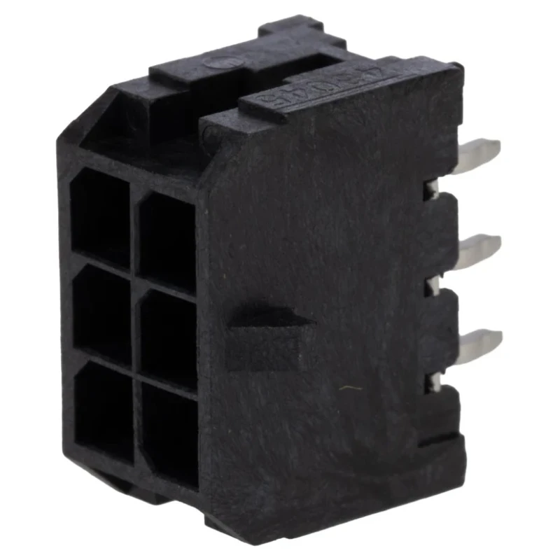 Molex Micro-Fit 3.0 Series Straight Through Hole PCB Header 6 Contacts 3 mm Pitch 2 Row Shrouded 43045-0625