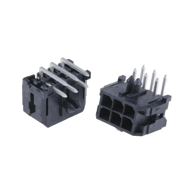 Molex Micro-Fit 3.0 Series Right Angle Through Hole PCB Header 6 Contact 3 mm Pitch 2 Row Shrouded 43045-0602