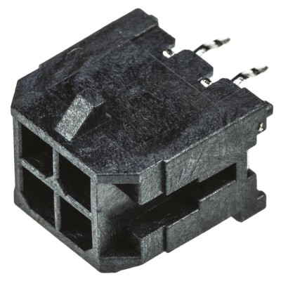 Molex Micro-Fit 3.0 Series Straight Through Hole PCB Header, 4 Contacts, 3 mm Pitch, 2 Row, Shrouded 43045-0414