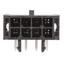 Wurth Elektronik Micro-Fit 3.0 Series Right Angle Through Hole PCB Header 8 Contacts 3 mm Pitch 2 Rows Shrouded 43045-0802