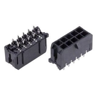 Molex Micro-Fit 3.0 Series Straight Through Hole PCB Header 10 Contacts 3 mm Pitch 2 Row Shrouded 43045-1027