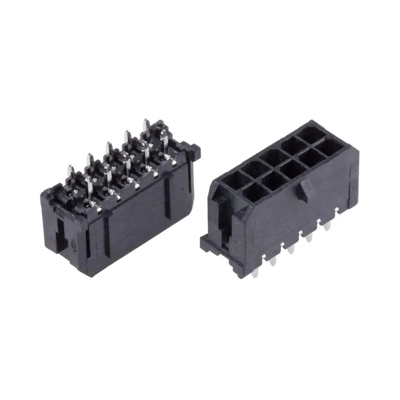 Molex Micro-Fit 3.0 Series Straight Through Hole PCB Header, 10 Contact, 3 mm Pitch, 2 Row, Shrouded 43045-1027