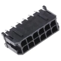 Molex Micro-Fit 3.0 Series Straight Through Hole Shrouded PCB Header 12 Contacts 3 mm Pitch 2 Row 43045-1214