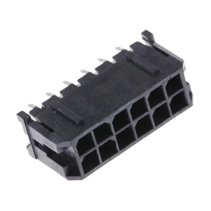 Molex Micro-Fit 3.0 Series Straight Through Hole Shrouded PCB Header 12 Contacts 3 mm Pitch 2 Row 43045-1214