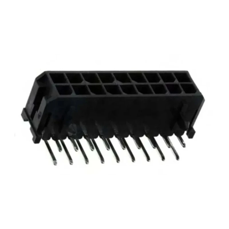 Molex Micro-Fit 3.0 Series Right Angle Through Hole Shrouded PCB Header, 18 Contacts, 3 mm Pitch, 2 Row, Brass 43045-1800