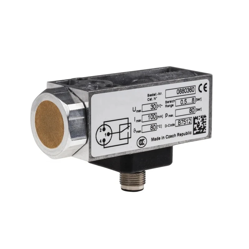 RS PRO Electromechanical Pneumatic Pressure Switch 0.5 bar to 8 bar 30V IP67 136-6271