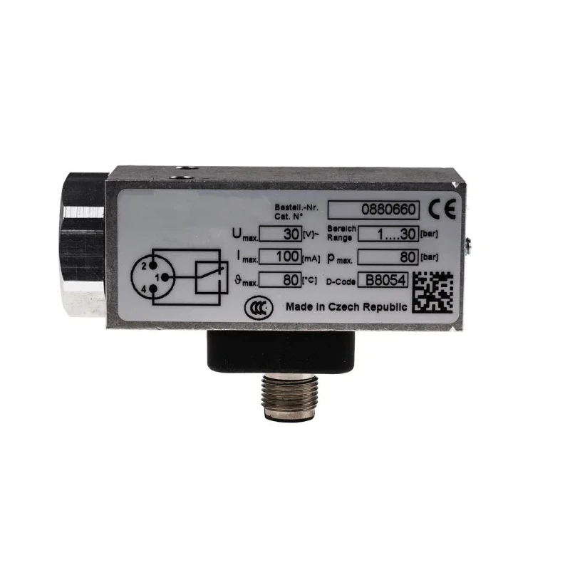 RS PRO Pneumatic Pressure Switch 30V Electromechanical 1 bar to 30 bar IP67 Czech Republic 136-6274