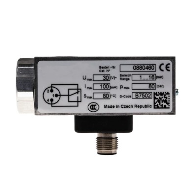 RS PRO Pneumatic Electromechanical Pressure Switch 30V, IP67 Protection, 1 bar to 16 bar Operating Range 136-6273
