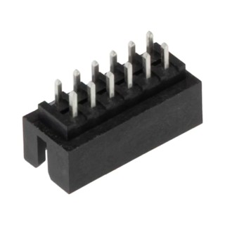 Molex Milli-Grid Series Shrouded Straight Through Hole PCB Header, 12 Contacts, 2 mm Pitch, 2 Row, Brass 87831-1241