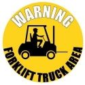 RS PRO Vinyl Hazard & Warning Label Warning Forklift Truck Area 50mm x 5mm English 136-6408