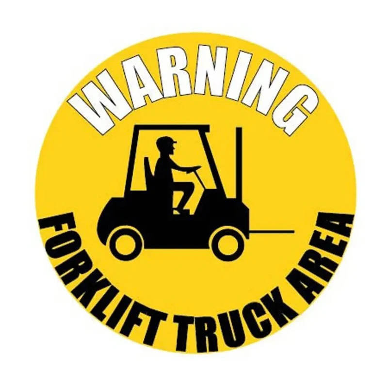 RS PRO Vinyl Hazard & Warning Label Warning Forklift Truck Area 50mm x 5mm English 136-6408