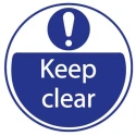 RS PRO Vinyl Mandatory Sign Keep Clear Sign English Text 50mm Height 5mm Width 136-6409