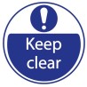 RS PRO Vinyl Mandatory Sign Keep Clear Sign English Text 50mm Height 5mm Width 136-6409
