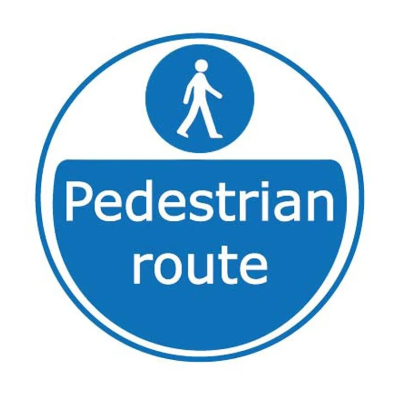 RS PRO Vinyl Mandatory Sign Pedestrian Route Sign with English Text, Vinyl Material, 5mm Width 136-6410