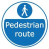 RS PRO Vinyl Mandatory Sign Pedestrian Route Sign with English Text, Vinyl Material, 5mm Width 136-6410