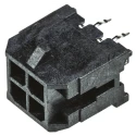 Molex Micro-Fit 3.0 Series Vertical Through Hole PCB Header 4 Contacts 3 mm Pitch 2 Row Shrouded 43045-0413