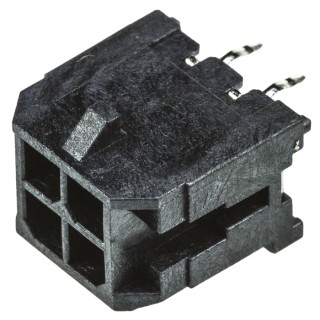 Molex Micro-Fit 3.0 Series Vertical Through Hole PCB Header 4 Contacts 3 mm Pitch 2 Row Shrouded 43045-0413