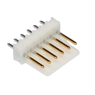 Molex KK 254 Series 6 Contact Straight Through Hole Pin Header 2.54 mm Pitch 1 Row Unshrouded 22-29-2061