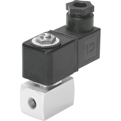 Festo Pneumatic Solenoid Valve 1 Solenoid Closed 2/2 Electric G 1/8 Brass Body 24V dc VZWD-L-M22C-M-G18-10-V-1P4-50