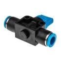 Festo HE Series Pneumatic Manual Control Valve, 10 Bar Max Pressure, Reinforced Aluminium & Brass Body HE-2-QS-8