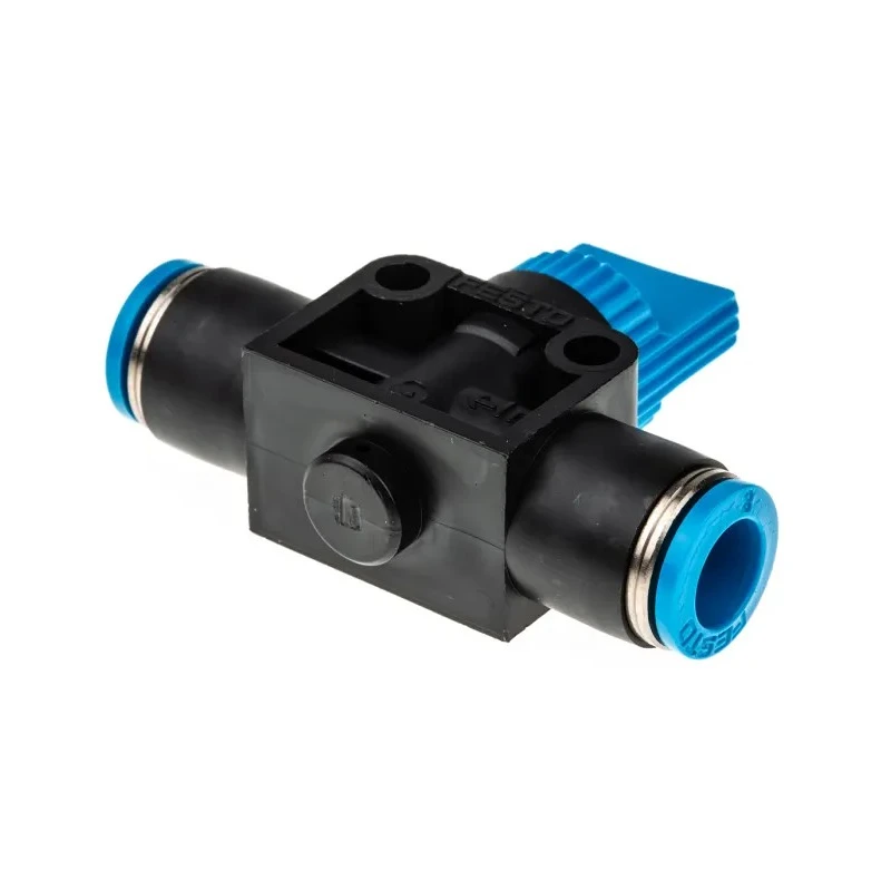 Festo HE Series Pneumatic Manual Control Valve, 10 Bar Max Pressure, Reinforced Aluminium & Brass Body HE-2-QS-8
