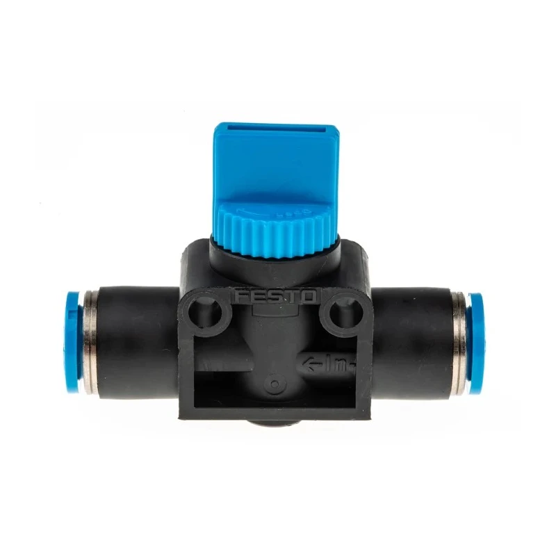 Festo HE Series Pneumatic Manual Control Valve, 10 Bar Max Pressure, Reinforced Aluminium & Brass Body HE-2-QS-8
