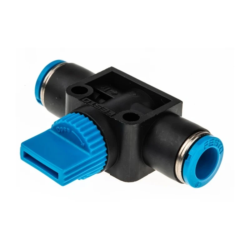 Festo HE Series Pneumatic Manual Control Valve, 10 Bar Max Pressure, Reinforced Aluminium & Brass Body HE-2-QS-8
