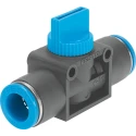 Festo HE Series Pneumatic Manual Control Valve, 10 Bar Max Pressure, Reinforced Aluminium & Brass Body HE-2-QS-8