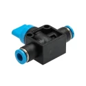 Festo Pneumatic Manual Control Valve , Reinforced Polybutylene Terephthalate, 10 Bar Pressure, 60°C Max Temp HE-3-QS-6