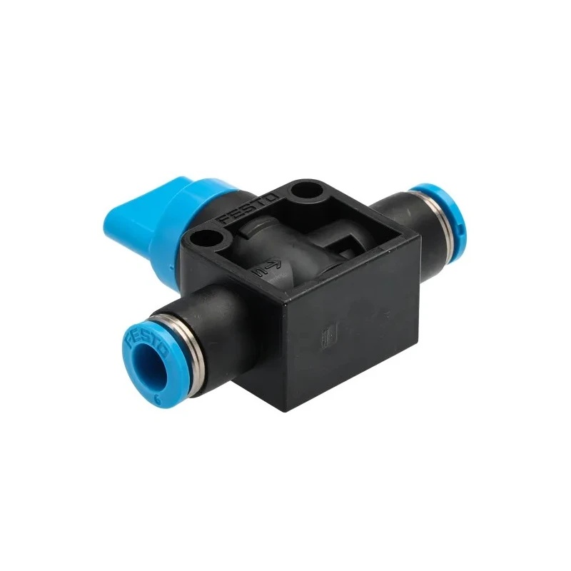Festo Pneumatic Manual Control Valve , Reinforced Polybutylene Terephthalate, 10 Bar Pressure, 60°C Max Temp HE-3-QS-6