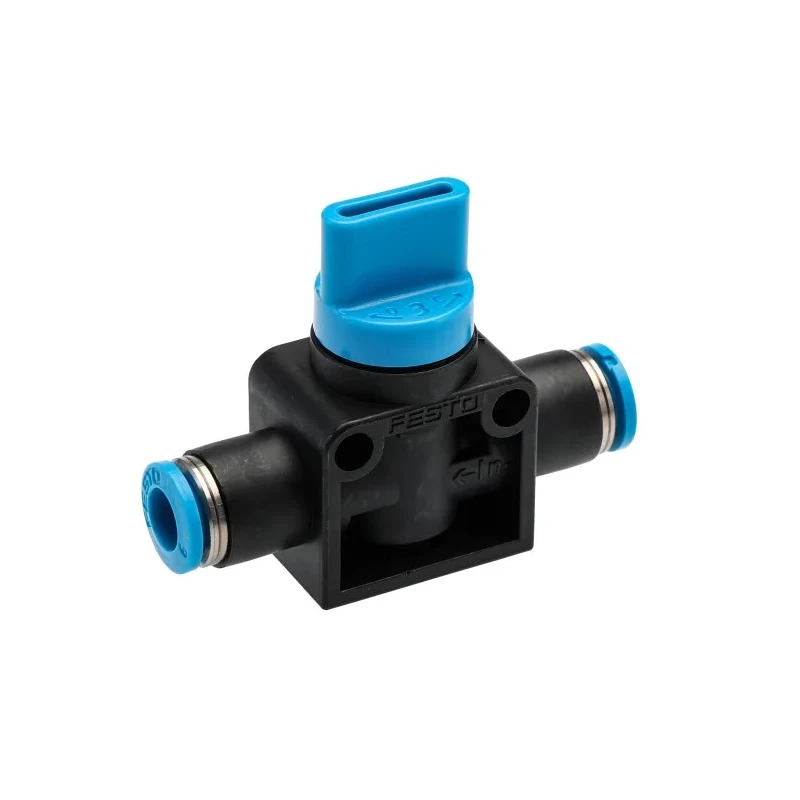 Festo Pneumatic Manual Control Valve , Reinforced Polybutylene Terephthalate, 10 Bar Pressure, 60°C Max Temp HE-3-QS-6