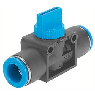 Festo HE Series Pneumatic Manual Control Valve, Aluminium Lever, Brass Ball Housing, Male/Female Inlet and HE-2-QS-12