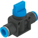 Festo HE Series Pneumatic Manual Control Valve, Aluminium Lever, Brass Ball Housing, Male/Female Inlet and HE-2-QS-12