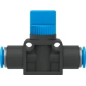 Festo HE Series Pneumatic Manual Control Valve, Aluminium Lever, Brass Ball Housing, Male/Female Inlet and HE-2-QS-12